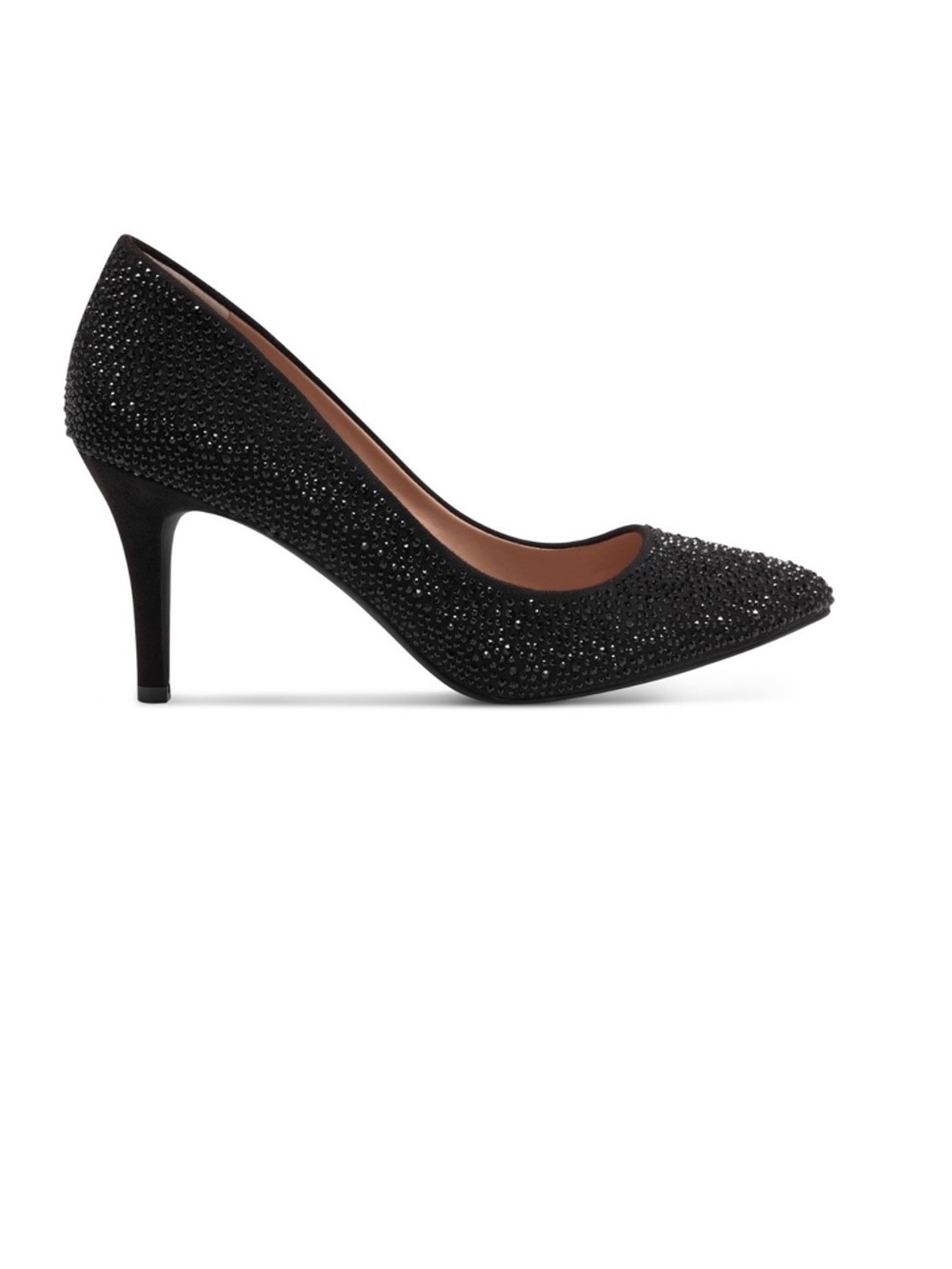 INC International Concepts Black Crystal Pointed-Toe Pump